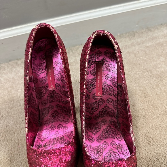 Pink glitter pumps Bordello sz 9 - Picture 5 of 8